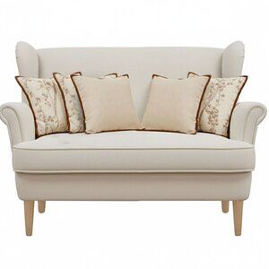 SOGA 5PC Botanical Branch Print & Vintage Off-White Decorative Pillowcase Set